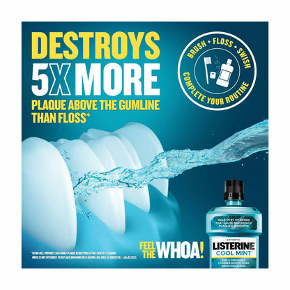Listerine Cool Mint Antiseptic Mouthwash, 1 L - 33.8 fl oz