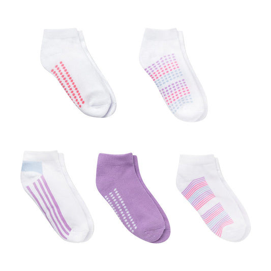 Kids Athletic No Show Socks, 5 ct, Assorted