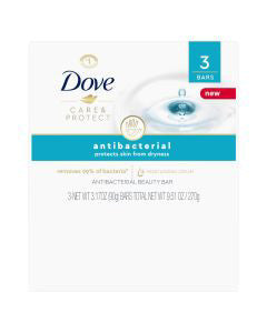 Dove Care & Protect Antibacterial Beauty Bar, 3.75 oz - 3 ct