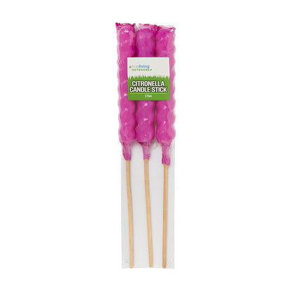 True Living Outdoors Citronella Candle Stick, 3 ct - Assorted