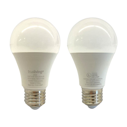 True Living LED Soft White Light Bulbs - 75/12W, 4 ct
