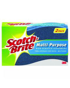 Scotch-Brite Non-Scratch Scrub Sponge, 4.4 in x 2.6 in x .8 in, 2/Pack