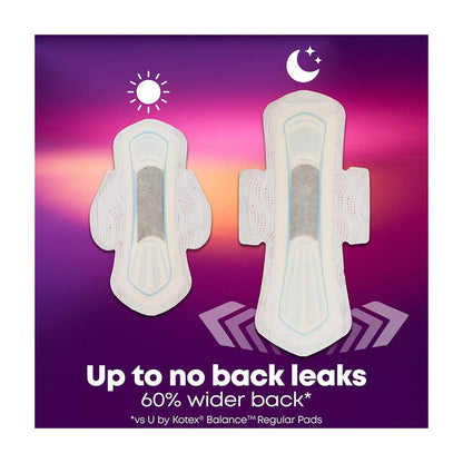 U by Kotex Balance Ultra Thin Overnight Pads with Wings, 26 ct
