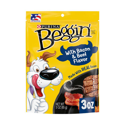 Beggin' Strips With Bacon and Beef Flavor Dog Treats, 3 oz