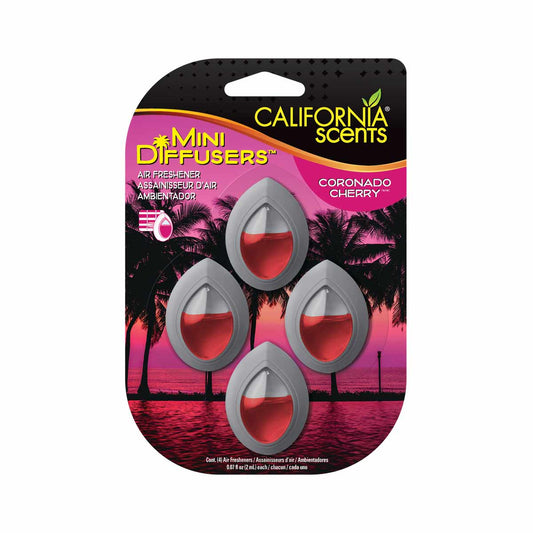 California Scents Mini Diffusers Air Freshener, Coronado Cherry, 4 ct
