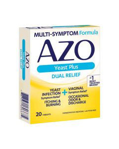 AZO Yeast Plus Dual Relief Tablets - 20 ct