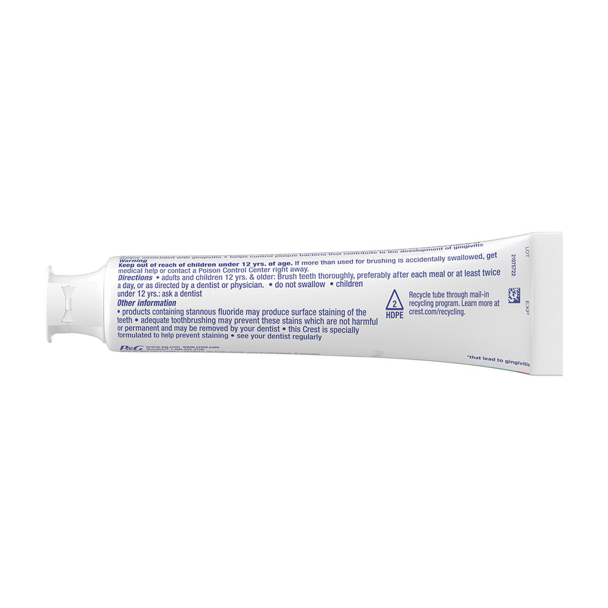 Crest Premium Plus Anti-Bacterial Toothpaste, Smooth Peppermint 7.0oz