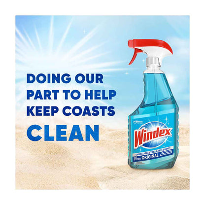 Windex® Glass Cleaner, Original Blue, Spray Bottle, 23 fl oz