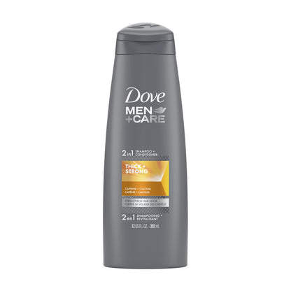 Dove Men+Care Thick and Strong 2 in 1 Shampoo and Conditioner, 12 oz