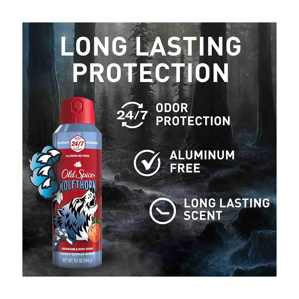 Old Spice Aluminum Free Deodorant for Men, Sweet Citrus Scent, 5.1 oz