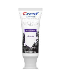 Crest 3D White Toothpaste Whitening Therapy Charcoal Deep Clean Toothpaste, Invigorating Mint, 2.8 oz.