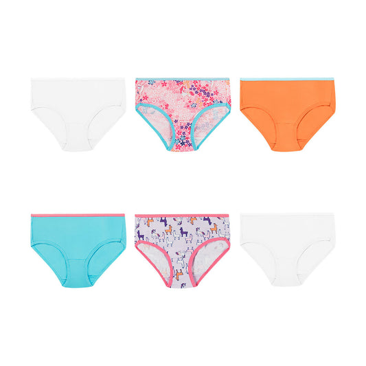 Hanes Girls Assorted Briefs, Size 10, 6 pk