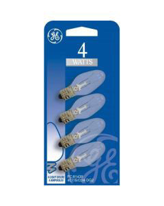 GE 4W Night Light Clear, 4 count