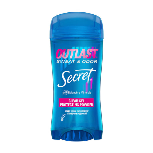 Secret Outlast Clear Gel Antiperspirant Deodorant for Women, Protecting Powder 3.4 oz