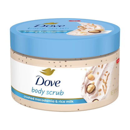 Dove Crushed Macadamia and Rice Milk Mini Body Scrub, 3.5 oz
