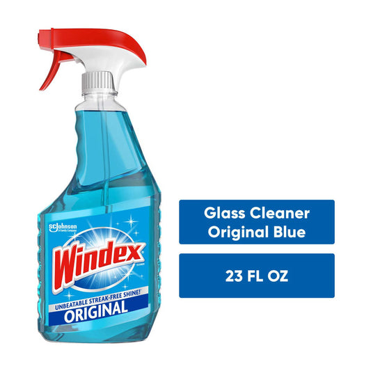 Windex® Glass Cleaner, Original Blue, Spray Bottle, 23 fl oz