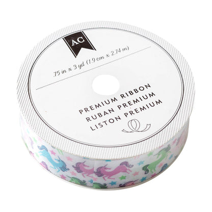 American Crafts Premium Ribbon - 0.625 in x 3 yd, Assorted