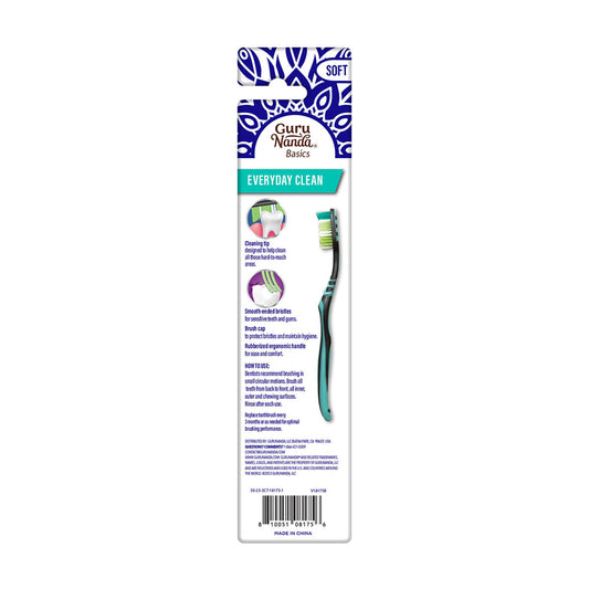 Guru Nanda Basics Everyday Clean Toothbrushes, Soft, 2 pk
