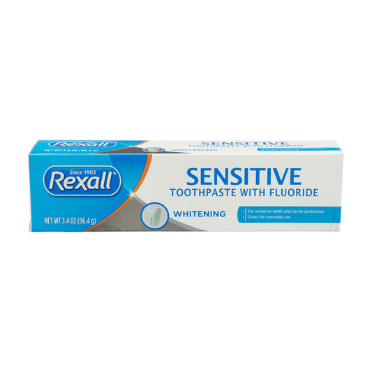 Rexall Restore & Defend Sensitive Toothpaste with Fluoride for Whitening, 3.4 oz
