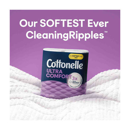 Cottonelle Ultra Comfort Toilet Paper, Strong Toilet Tissue, 9 Mega Rolls (9 Mega Rolls = 36 Regular Rolls), 244 Sheets Per Roll