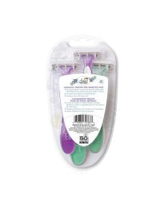 BIC Soleil Escape Women's Disposable Razors With 3 Blades - Lavender & Eucalyptus, 4 ct