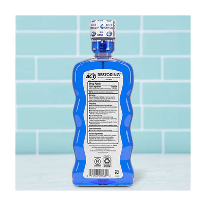 ACT Restoring Anticavity Fluoride Mouthwash, Cool Mint, 18 fl. oz.