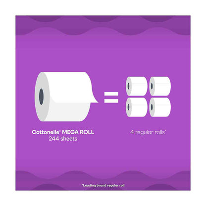 Cottonelle Ultra Comfort Toilet Paper, Strong Toilet Tissue, 9 Mega Rolls (9 Mega Rolls = 36 Regular Rolls), 244 Sheets Per Roll