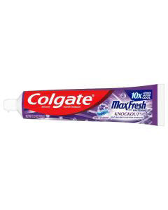 Colgate Max Fresh Knockout Toothpaste with Mini Breath Strips, Electric Mint - 2.5 oz