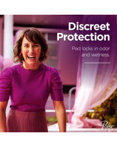 Poise Incontinence Pads & Postpartum Incontinence Pads, 5 Drop Maximum Absorbency, Long Length, 12 Count