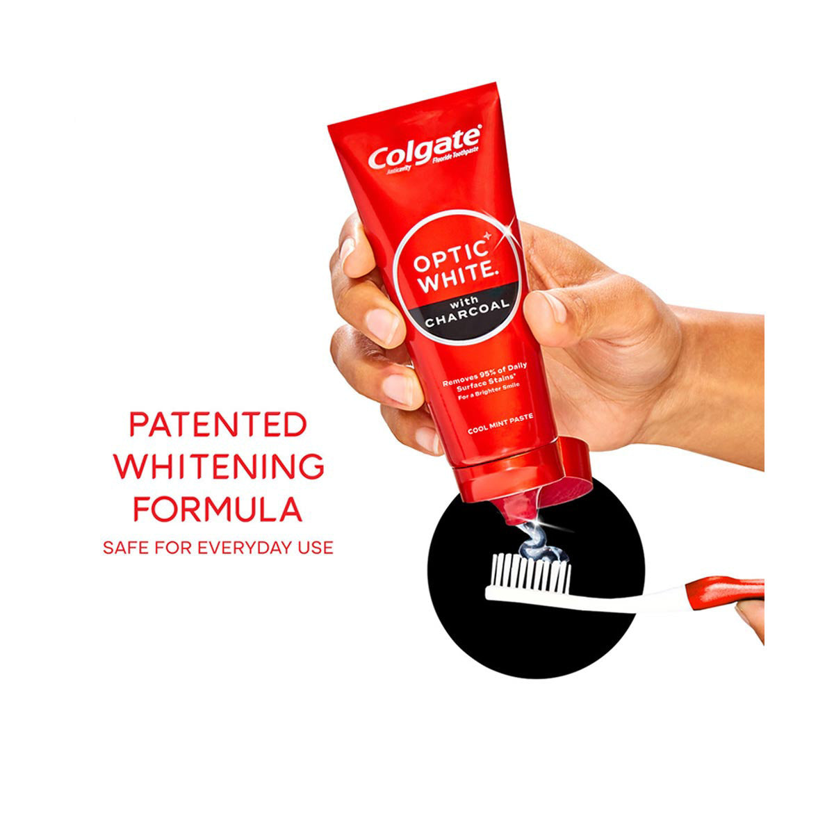 Colgate Optic White with Charcoal Whitening Toothpaste with Cool Mint Flavor