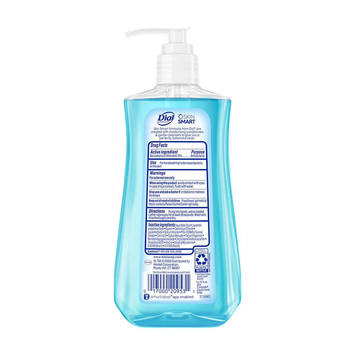 Dial Complete Spring Water Antibacterial Liquid Hand Soap, 11 fl oz