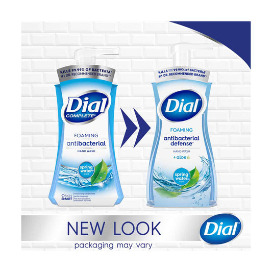 Dial Foaming Antibacterial Defense Hand Wash, Spring Water, 7.5 fl oz