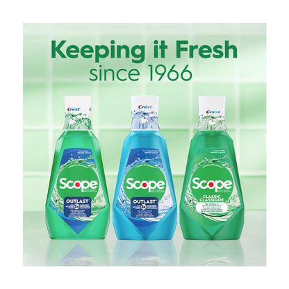 Crest Scope Classic Mouthwash, Original Mint, 1L