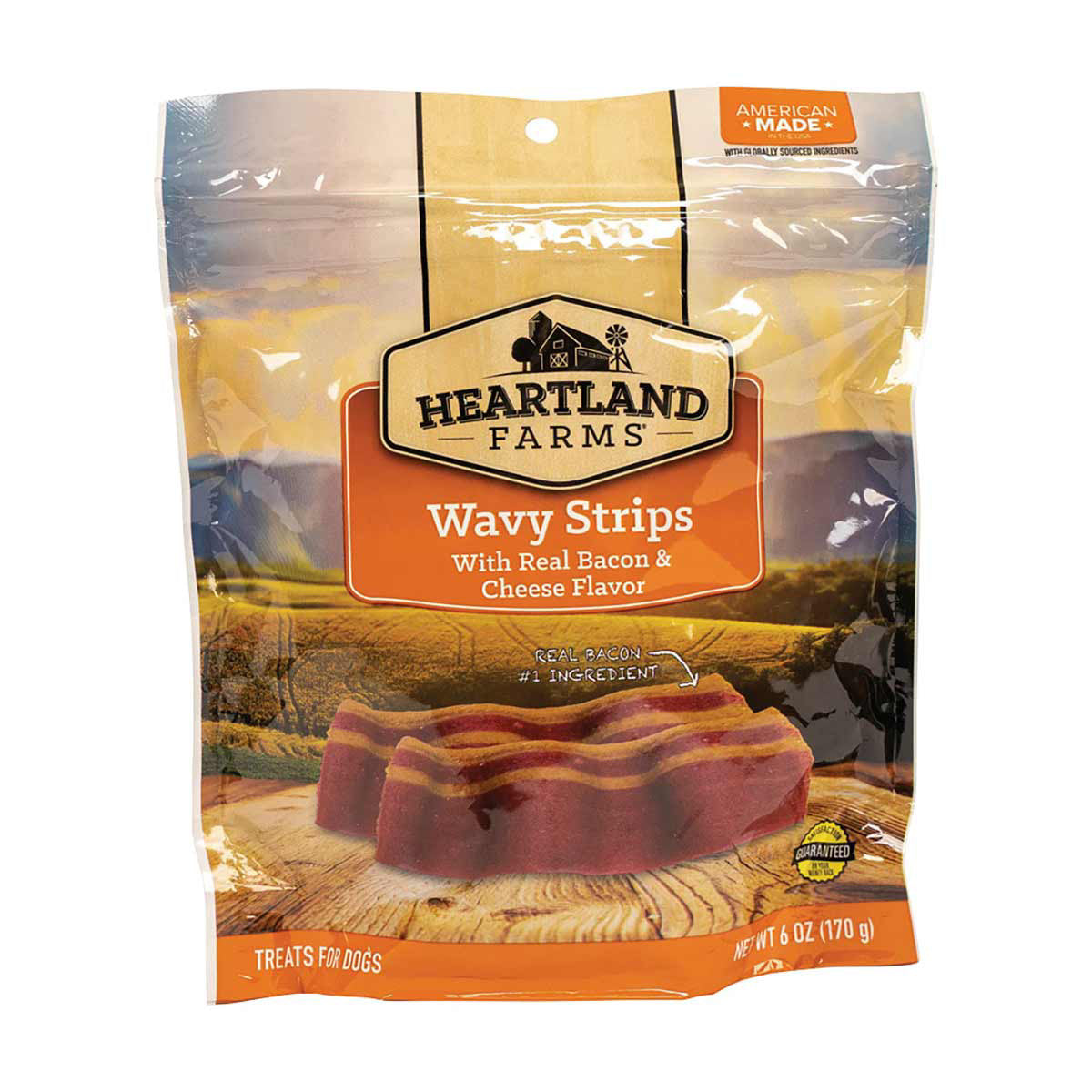 Heartland Farms Wavy Strips - Real Bacon & Cheese, 6 oz