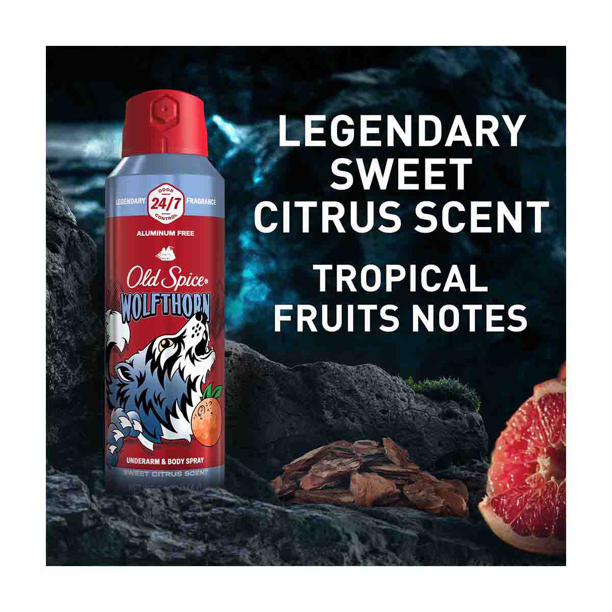 Old Spice Aluminum Free Deodorant for Men, Sweet Citrus Scent, 5.1 oz
