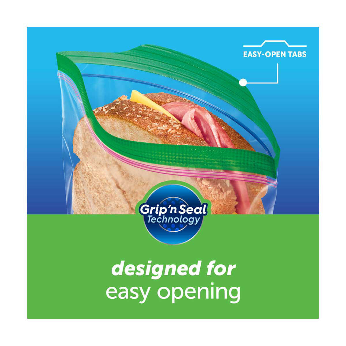 Ziploc Brand Sandwich Bags, with Grip 'n Seal Technology, 189 Count