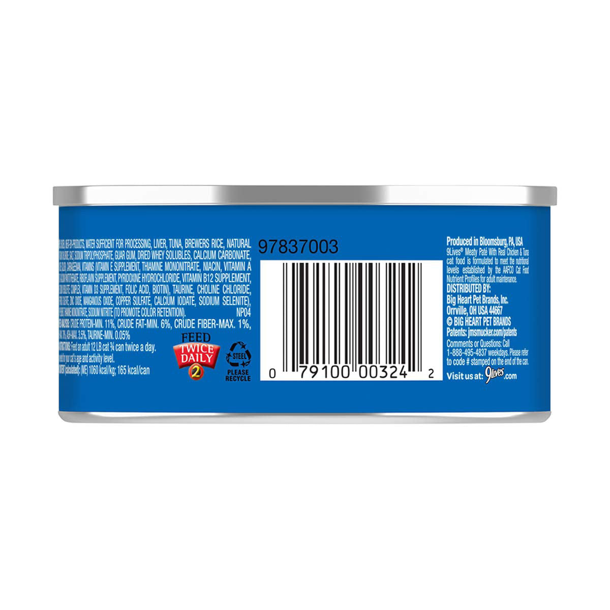 9Lives Meaty Paté With Real Chicken & Tuna Wet Cat Food, 5.5 oz