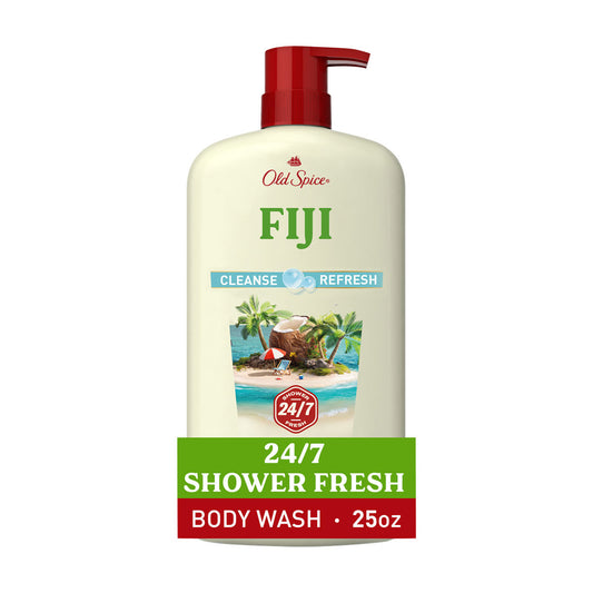 Old Spice Men's Body Wash Fiji with Palm Tree, 24/7 Shower Fresh, 25 oz