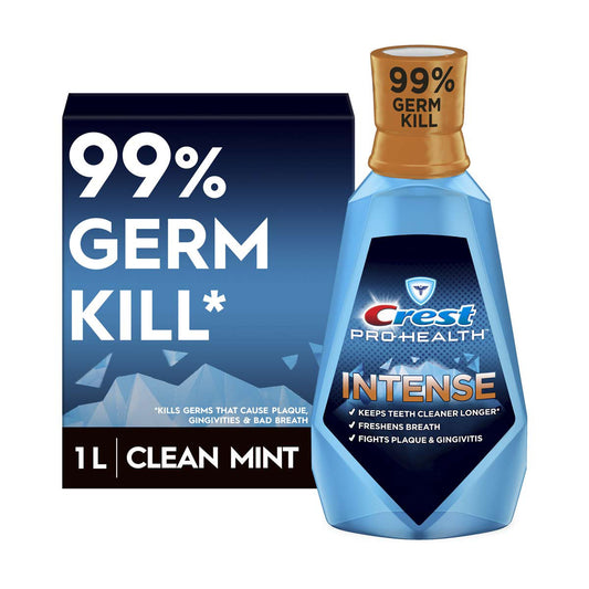 Crest Pro-Health Intense Clean Mint Mouthwash, 33.8 fl oz