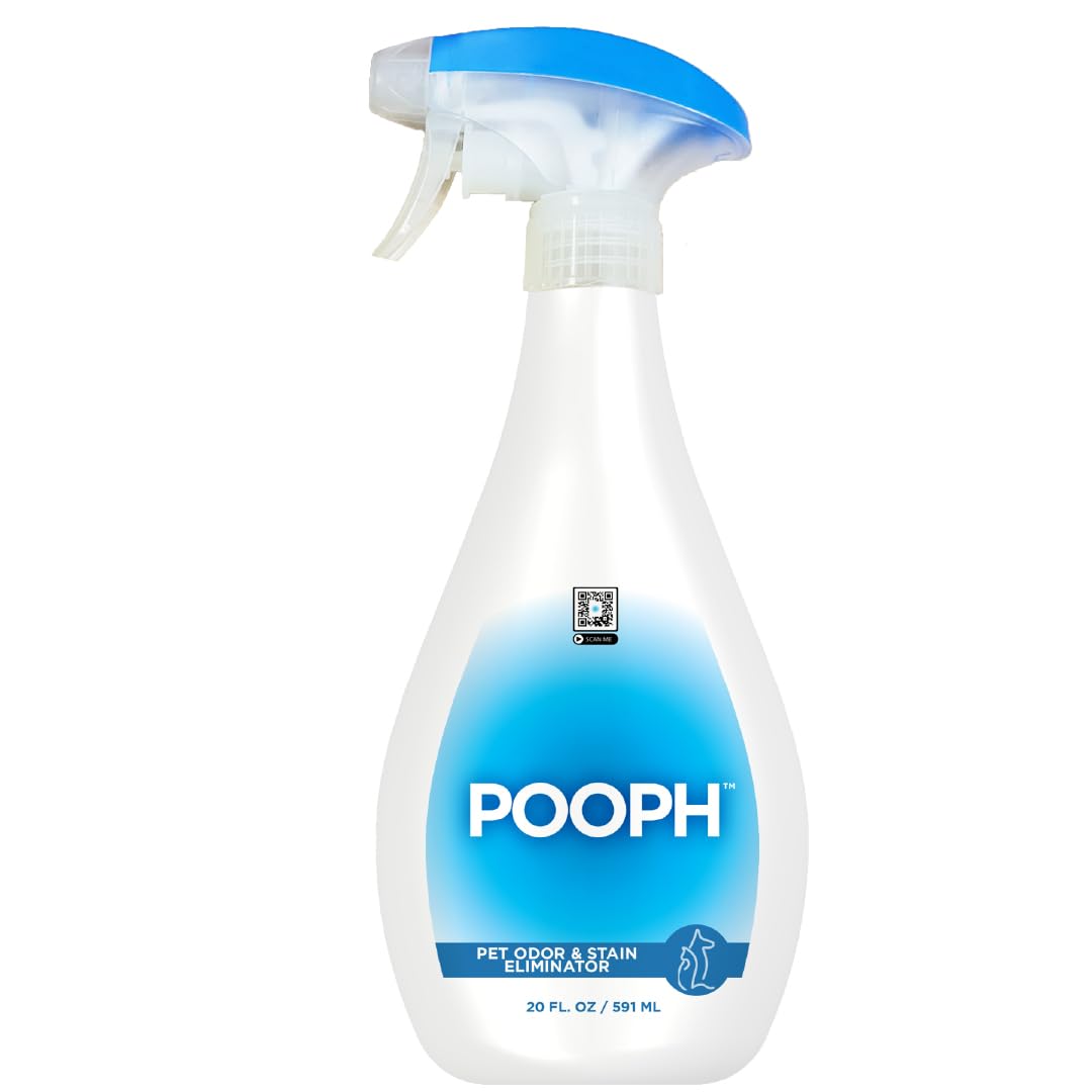 POOPH® Pet Odor Eliminator Spray - Patented NO Fragrance NO Harsh Chemicals Organic Odor Eliminator Works On-Contact Home, Auto, Upholstery, and more Fast Easy Safe for Pets, People and the Planet!