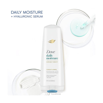 Dove Daily Moisture Damage Therapy Shampoo & Conditioner Set, 12 fl oz, 2 ct