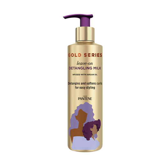 Pantene Gold Series Leave-On Detangling Milk, Infused with Argan Oil, 7.6 fl oz