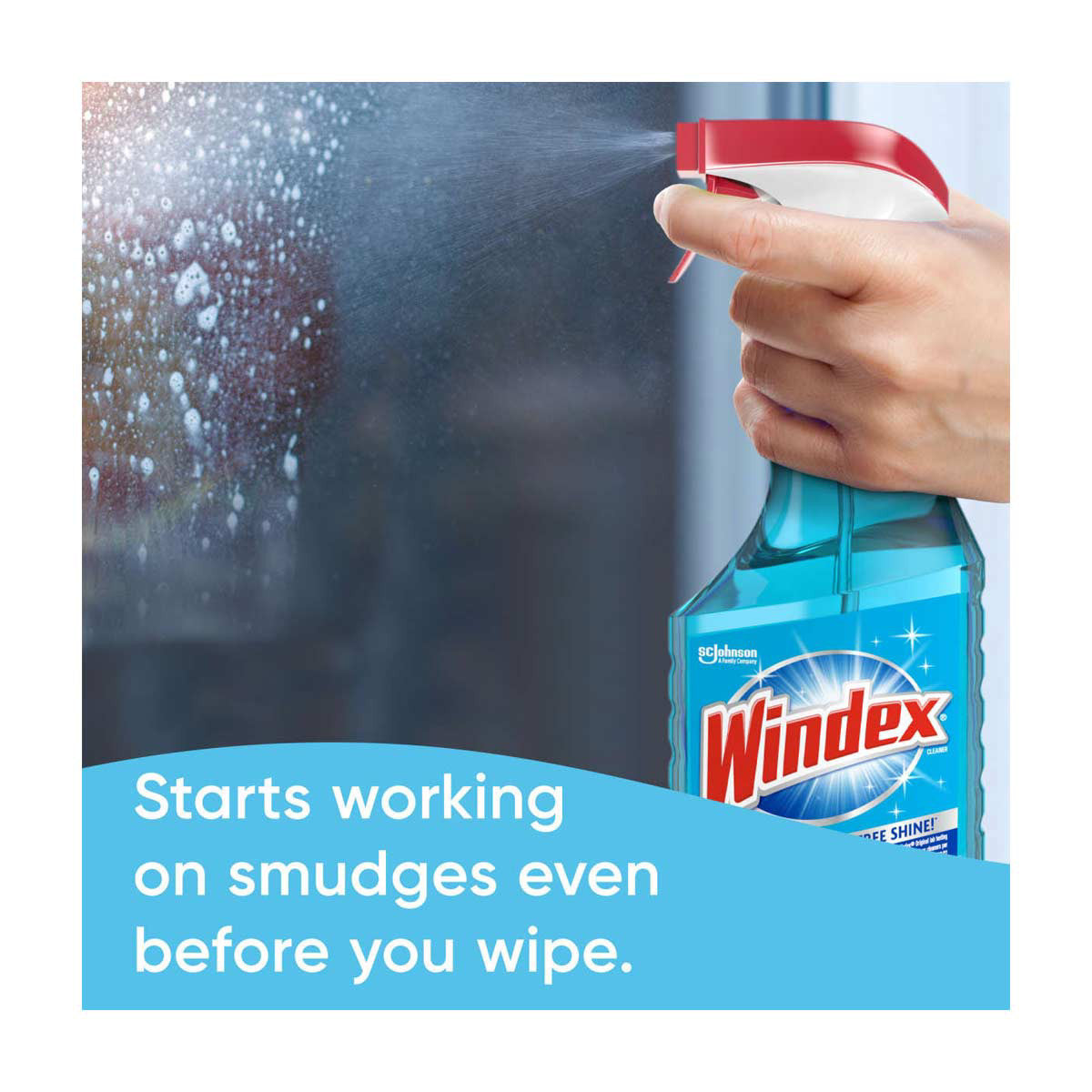 Windex® Glass Cleaner, Original Blue, Spray Bottle, 23 fl oz
