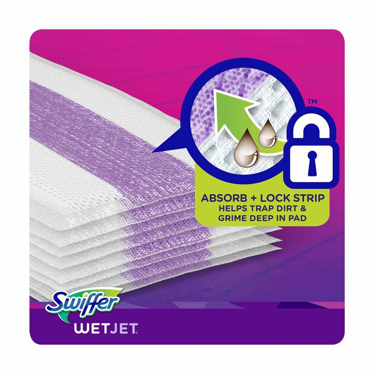 Swiffer WetJet Spray Mop Multi-Surface Floor Cleaner Pad Refill, 24 count