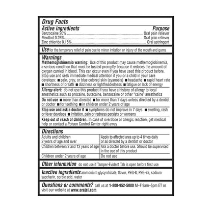 Orajel 3X Medicated Toothache & Gum Gel, Extra Strength, 0.125 oz
