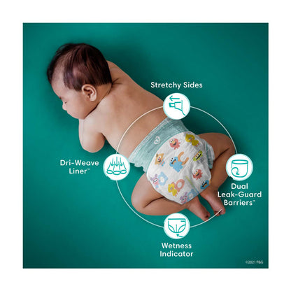 Pampers Baby Dry Diapers, Size 5, 27+ lbs, 24 Count, Absorbent Disposable Diapers