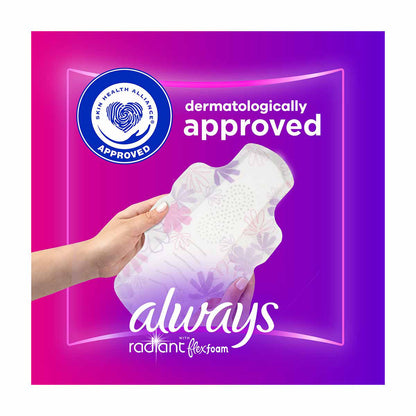 Always Radiant with Flexfoam Pads, Extra Heavy Flow - 22 ct