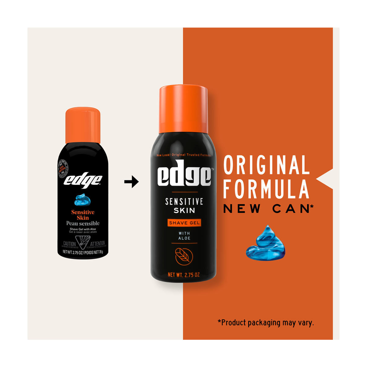 Edge Sensitive Skin Shave Gel with Aloe, 2.75 oz