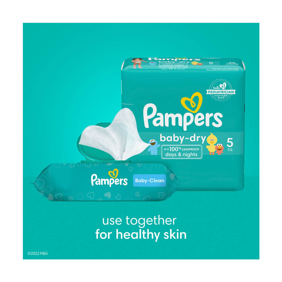 Pampers Baby Dry Diapers, Size 5, 27+ lbs, 24 Count, Absorbent Disposable Diapers