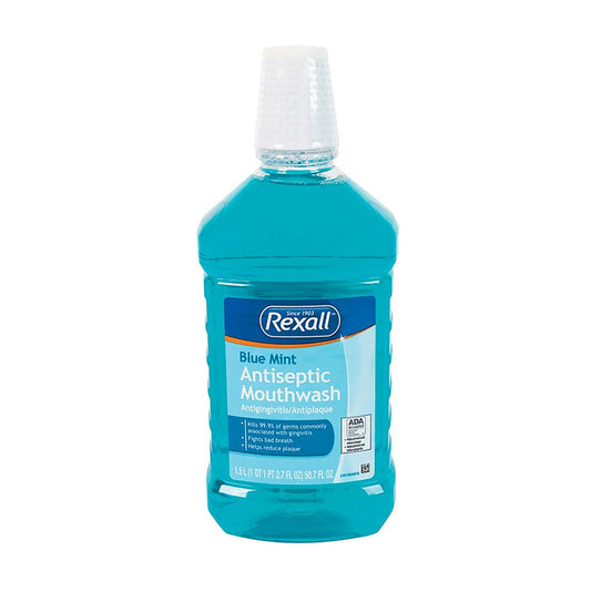 Rexall Blue Mint Antiseptic Mouthwash, 50.7 fl oz